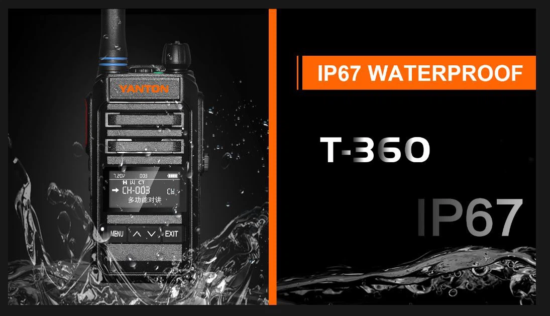 T-360 kommerciel tovejsradio fik IP67 vandtæt certifikat